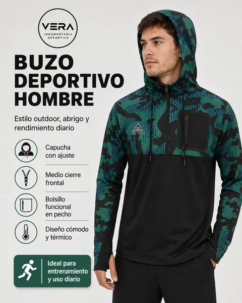 Buzo Deportivo Hombre Camuflado