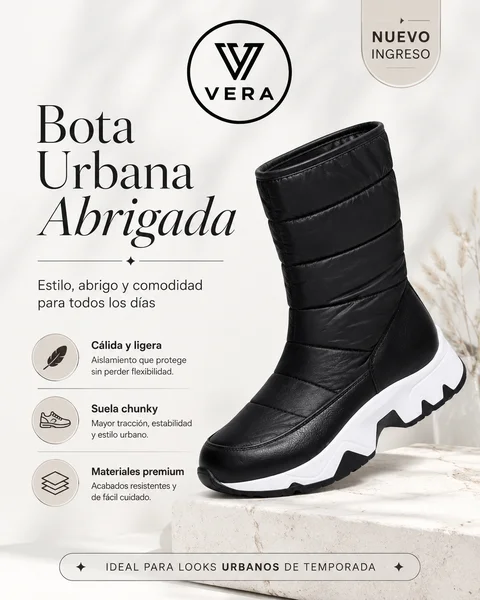 Bota/Zapatilla Urbana Negra